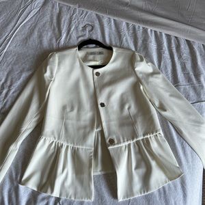 Peplum white jacket